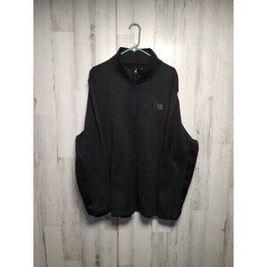 NRA Men's Sz 2XL Charcoal Grey Black Quarter Zip Long Sleeve Sweater